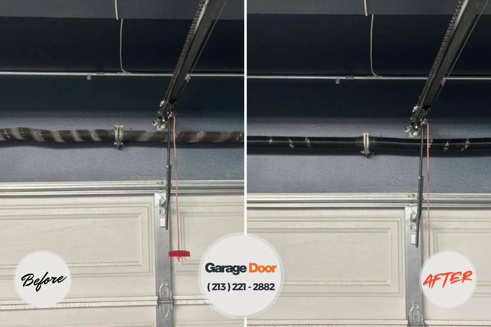 Before and after: garage door repair Audubon Park, NJ